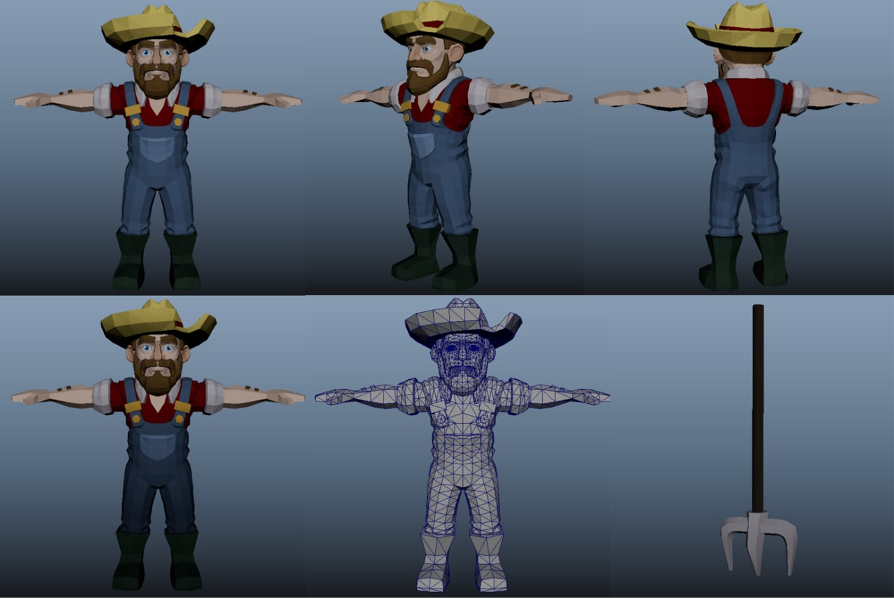 Farmer Joe early prototype abandoned art style